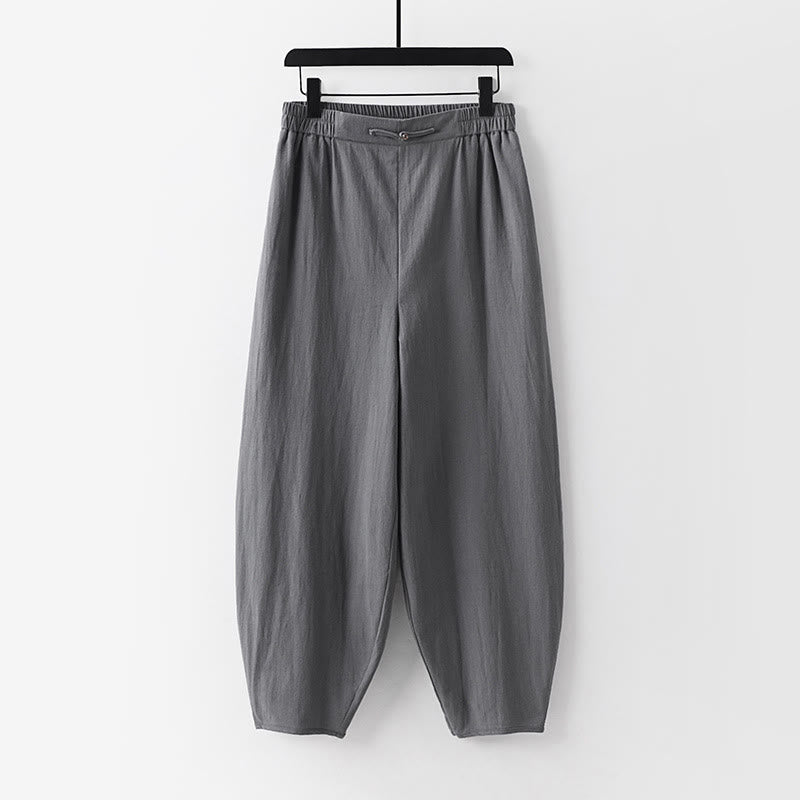 Conjunto de 2 piezas de camisa y pantalones de algodón con cuello en V y media manga con bolsillos para meditación de Buddha Stones para hombre - image 10
