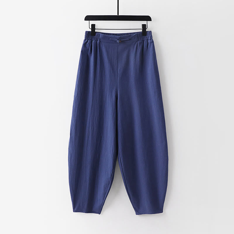 Conjunto de 2 piezas de camisa y pantalones de algodón con cuello en V y media manga con bolsillos para meditación de Buddha Stones para hombre - image 4