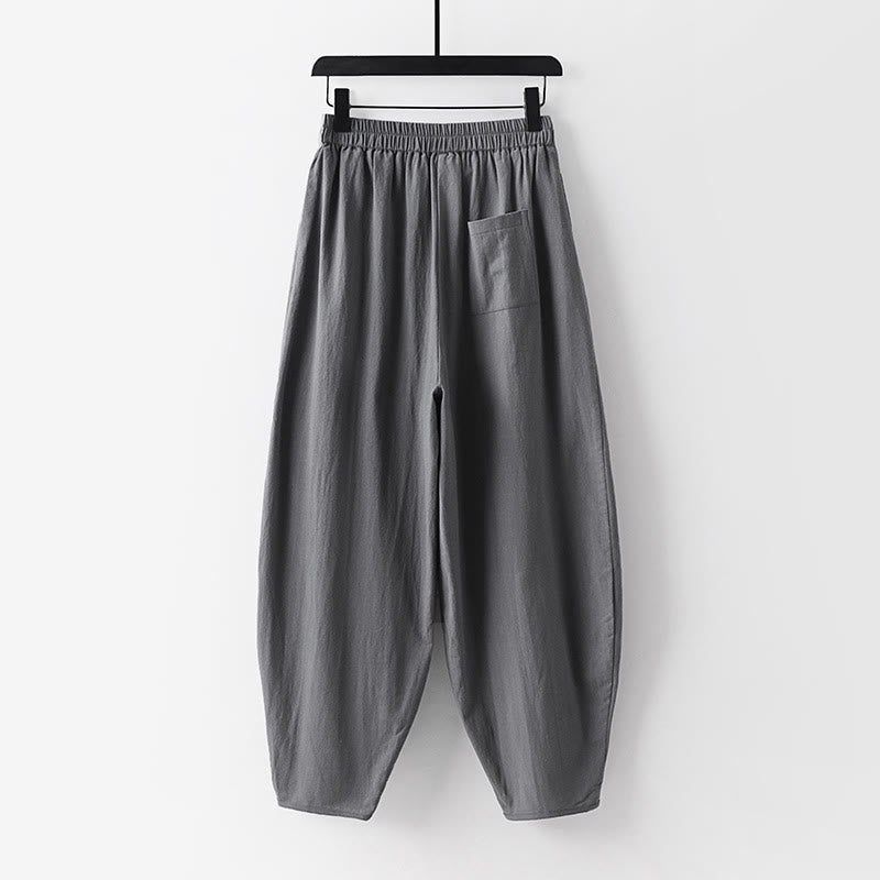 Conjunto de 2 piezas de camisa y pantalones de algodón con cuello en V y media manga con bolsillos para meditación de Buddha Stones para hombre - image 11