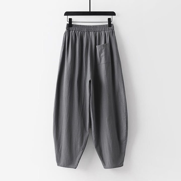 Conjunto de 2 piezas de camisa y pantalones de algodón con cuello en V y media manga con bolsillos para meditación de Buddha Stones para hombre - image 11