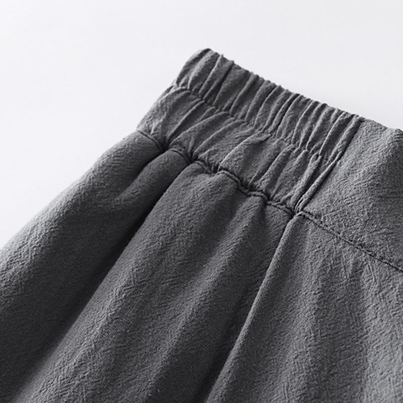 Conjunto de 2 piezas de camisa y pantalones de algodón con cuello en V y media manga con bolsillos para meditación de Buddha Stones para hombre - image 12