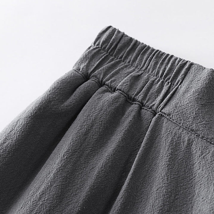 Conjunto de 2 piezas de camisa y pantalones de algodón con cuello en V y media manga con bolsillos para meditación de Buddha Stones para hombre - image 12