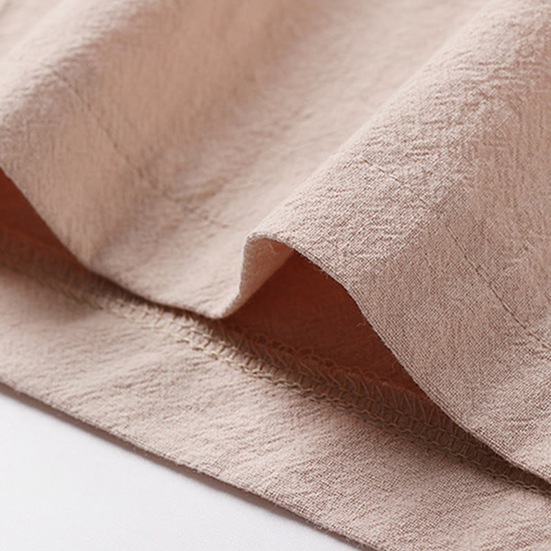 Camisa de algodón de manga larga para hombre, estilo vintage, con botones de rana y diseño chino con Buddha Stones - image 9