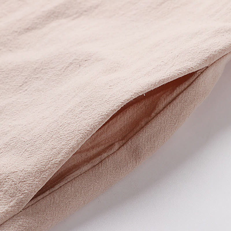 Camisa de algodón de manga larga para hombre, estilo vintage, con botones de rana y diseño chino con Buddha Stones - image 10