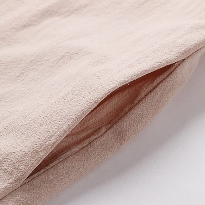 Camisa de algodón de manga larga para hombre, estilo vintage, con botones de rana y diseño chino con Buddha Stones - image 10