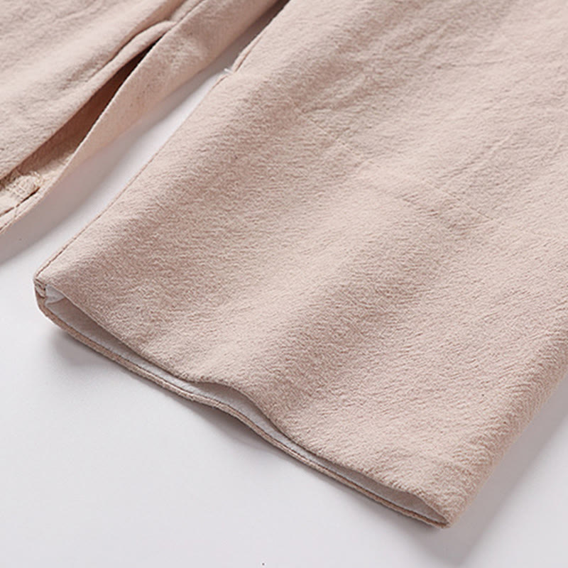 Camisa de algodón de manga larga para hombre, estilo vintage, con botones de rana y diseño chino con Buddha Stones - image 8