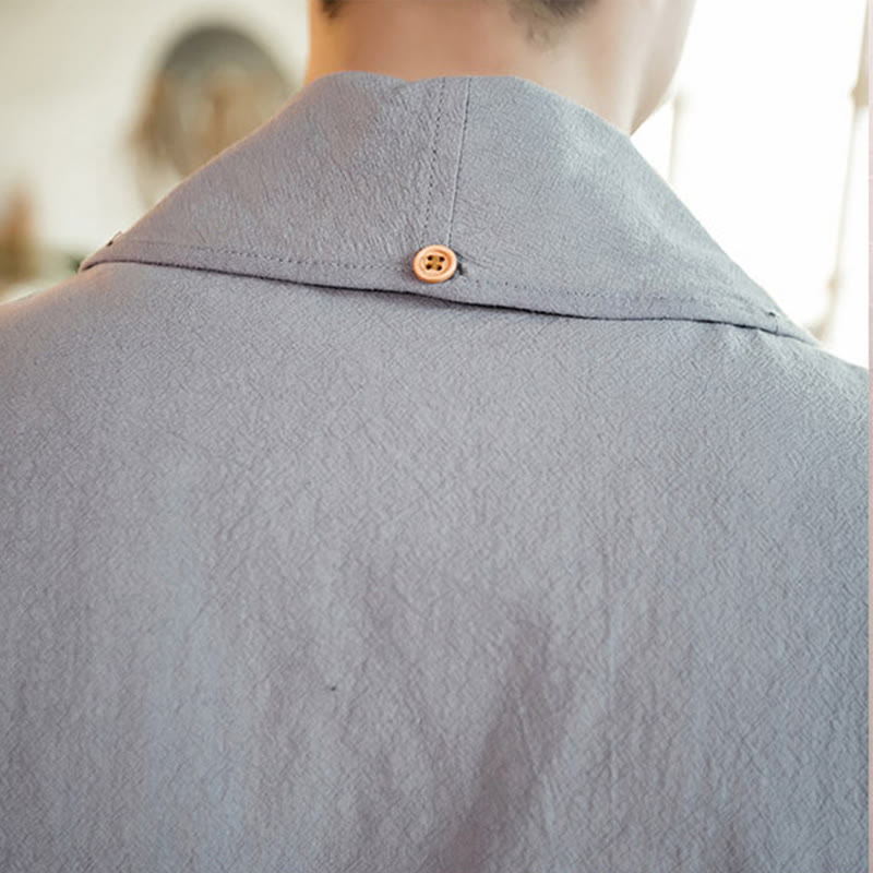 Chaqueta estilo kimono de algodón para hombre con solapas lisas y diseño vintage de Buddha Stones - image 12