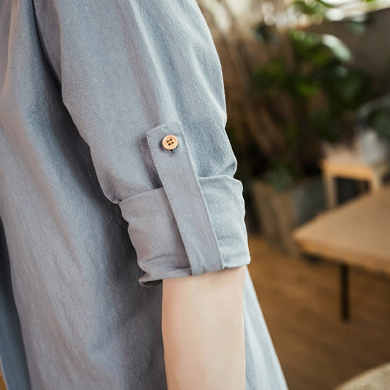 Chaqueta estilo kimono de algodón para hombre con solapas lisas y diseño vintage de Buddha Stones - image 14