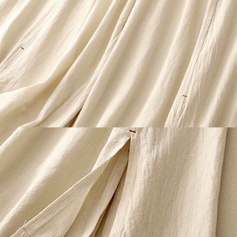 Pantalones casuales de algodón con aberturas laterales y pernera ancha para mujer, largos 7-8, con bolsillos , de Buddha Stones - image 8