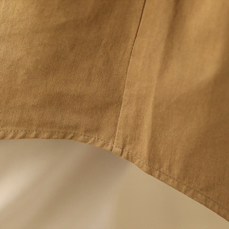 Chaqueta de lino y algodón con bolsillos para mujer con capucha y cordón ajustable Buddha Stones Casual Commute - image 15