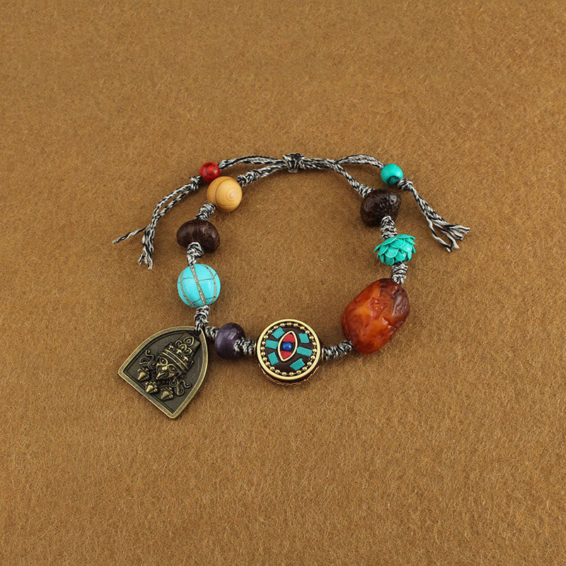 Pulsera de cuerda protectora de zakiram con ojo de Buddha Stones de Buda - image 2