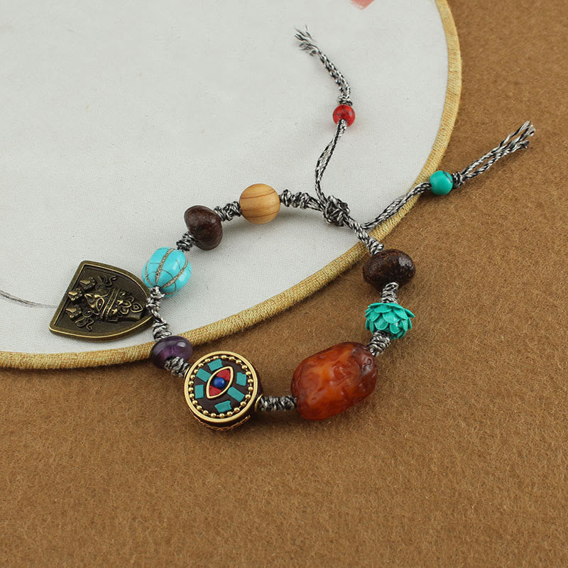 Pulsera de cuerda protectora de zakiram con ojo de Buddha Stones de Buda - image 9