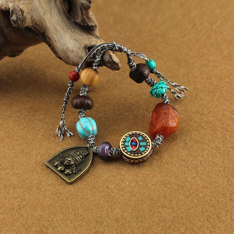 Pulsera de cuerda protectora de zakiram con ojo de Buddha Stones de Buda - Ojo de Buda y Zakiram - image 1