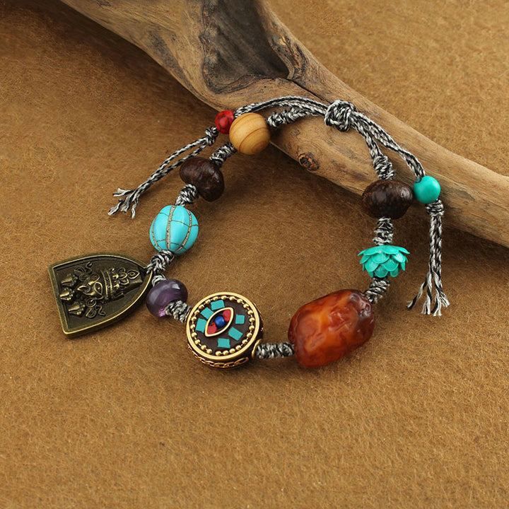 Pulsera de cuerda protectora de zakiram con ojo de Buddha Stones de Buda - image 3