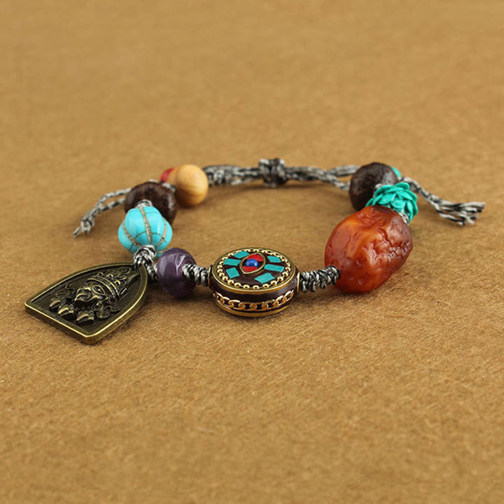 Pulsera de cuerda protectora de zakiram con ojo de Buddha Stones de Buda - image 5