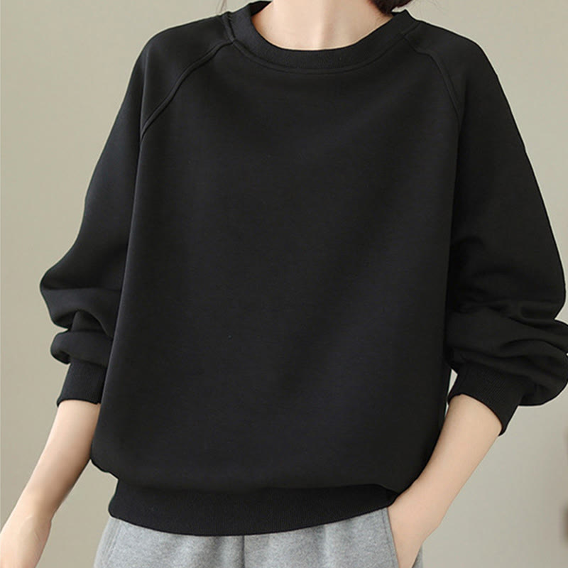 Sudadera de algodón con cuello redondo y estampado de Buddha Stones Fall para mujer  - image 12