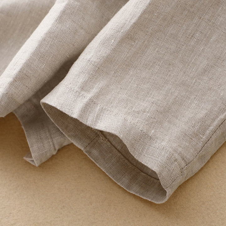 Chaqueta retro de lino y algodón con solapa de color puro para mujer con bolsillos Buddha Stones Commute - image 10