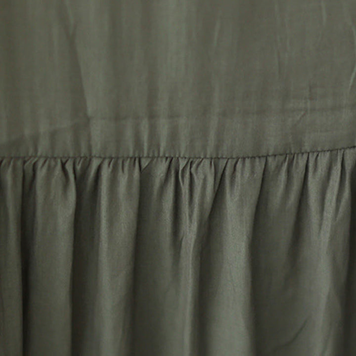 Vestido midi de gasa con bolsillos y estilo casual de dos caras con Buddha Stones - image 17