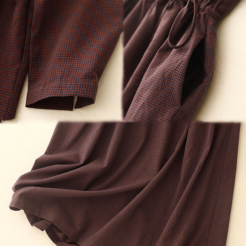 Vestido midi informal de algodón con botones de rana y bolsillos de Buddha Stones - image 7