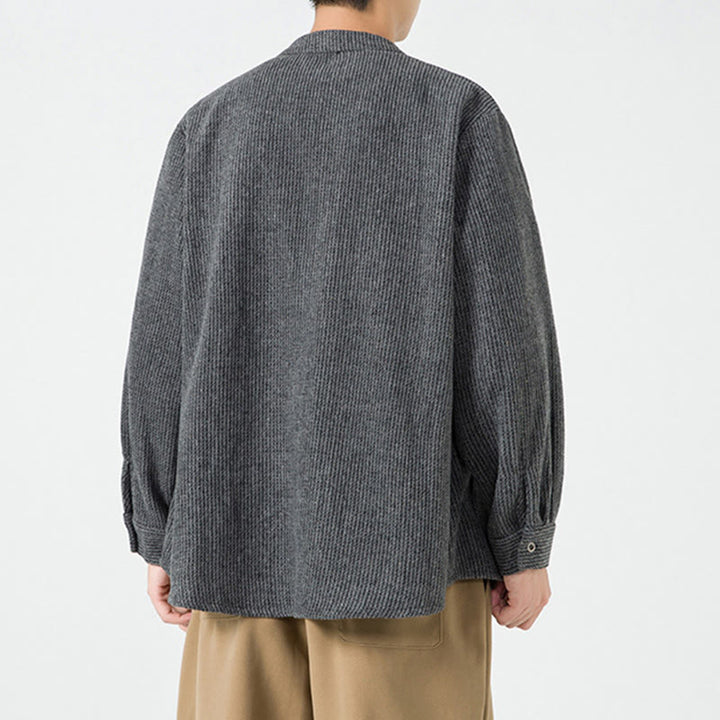 Chaqueta de algodón para hombre con diseño de botones de rana y manga larga con Buddha Stones y bolsillos - image 8