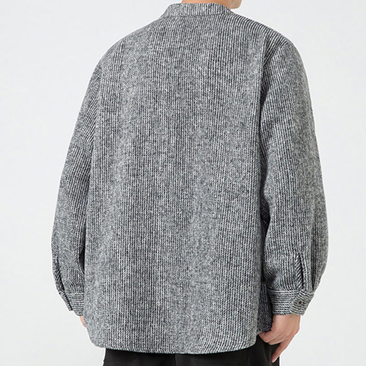 Chaqueta de algodón para hombre con diseño de botones de rana y manga larga con Buddha Stones y bolsillos - image 36