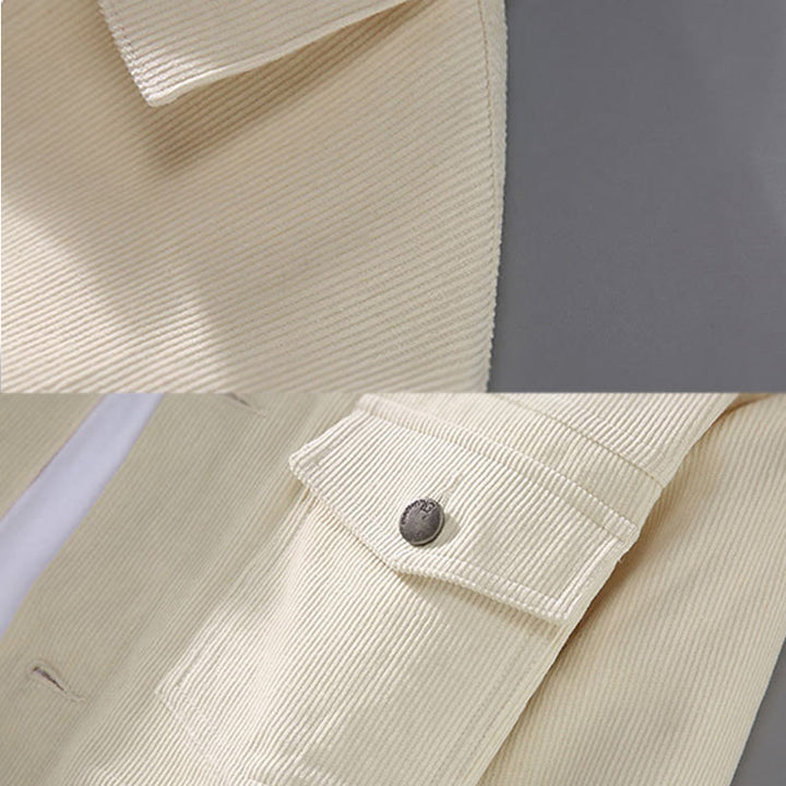 Chaqueta de algodón para hombre, con diseño de botones, manga larga y bolsillos, con estampado de Buddha Stones - image 4