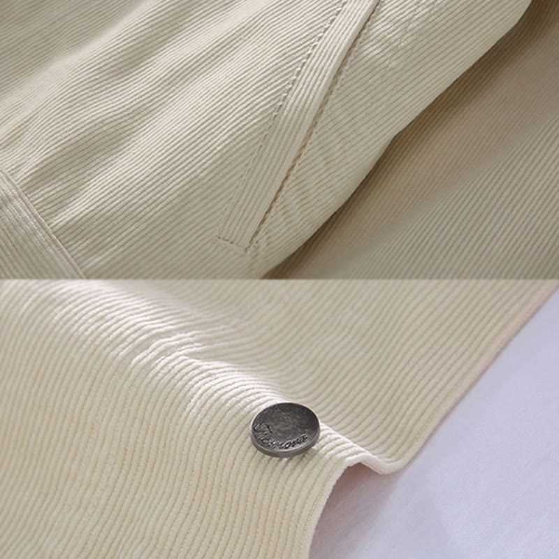 Chaqueta de algodón para hombre, con diseño de botones, manga larga y bolsillos, con estampado de Buddha Stones - image 5