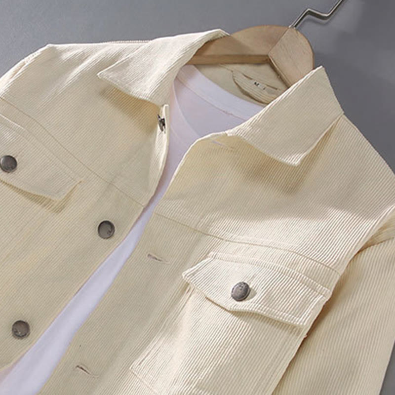 Chaqueta de algodón para hombre, con diseño de botones, manga larga y bolsillos, con estampado de Buddha Stones - image 2