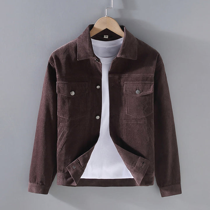 Chaqueta de algodón para hombre, con diseño de botones, manga larga y bolsillos, con estampado de Buddha Stones - SaddleBrown - US/UK/AU42, EU52 (3XL) - image 9