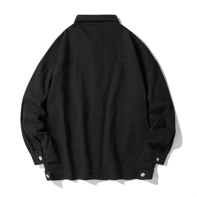 Chaqueta de algodón para hombre, con cuello alto, botones y manga larga, con estampado de Buddha Stones y bolsillos. - image 1