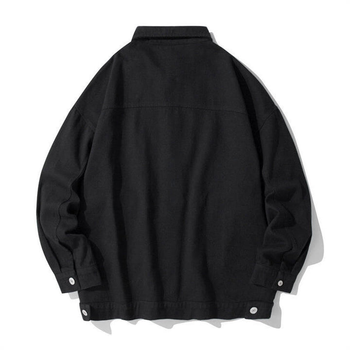 Chaqueta de algodón para hombre, con cuello alto, botones y manga larga, con estampado de Buddha Stones y bolsillos. - image 1