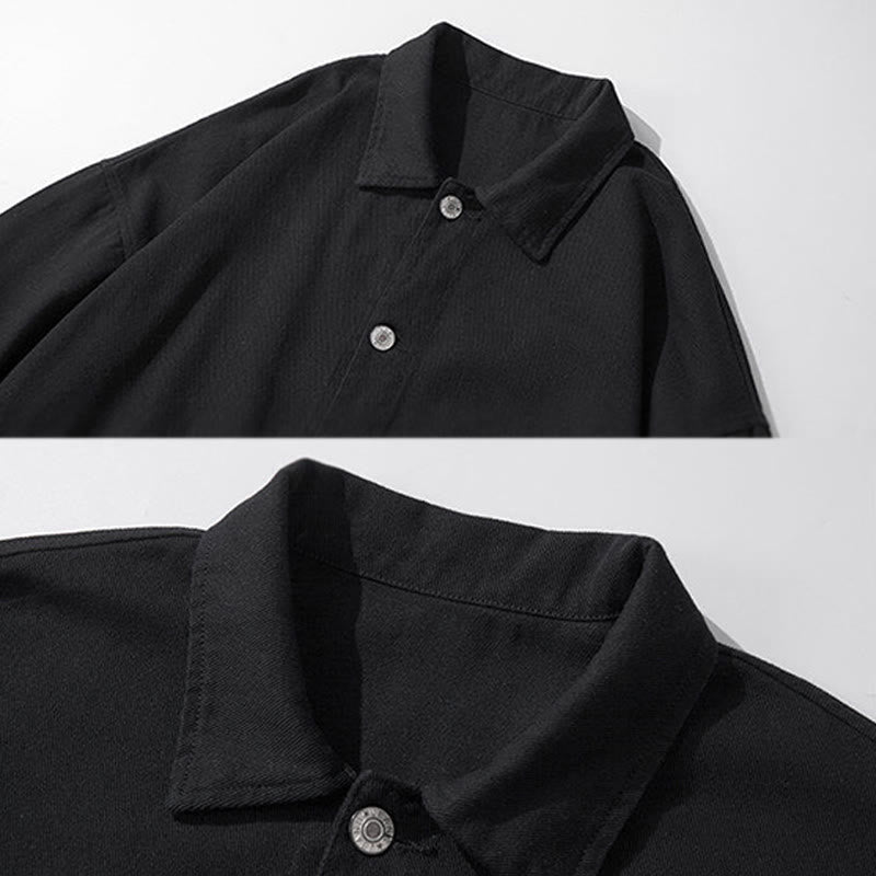 Chaqueta de algodón para hombre, con cuello alto, botones y manga larga, con estampado de Buddha Stones y bolsillos. - image 2