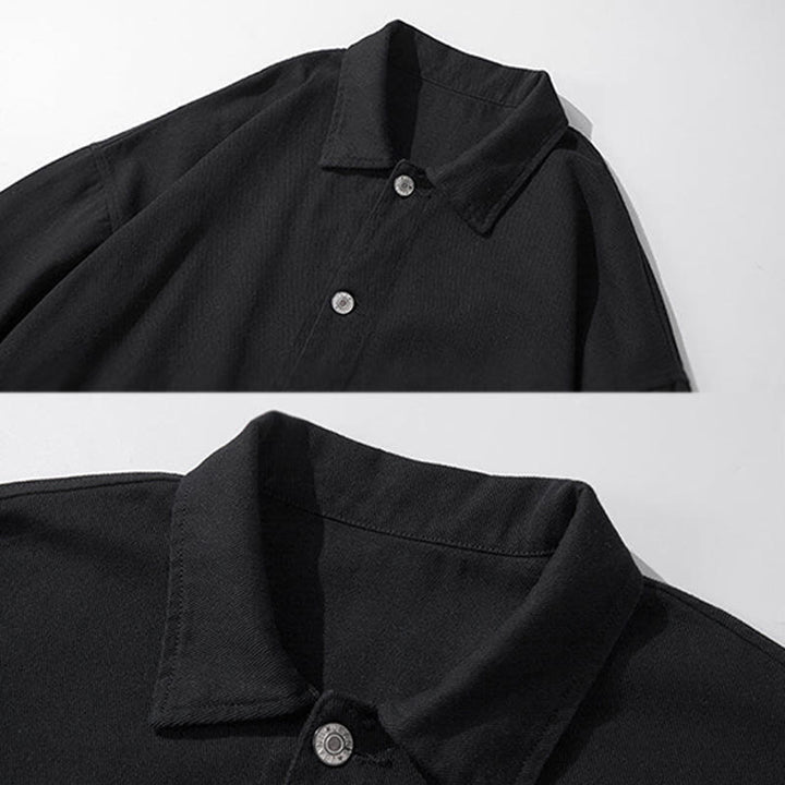 Chaqueta de algodón para hombre, con cuello alto, botones y manga larga, con estampado de Buddha Stones y bolsillos. - image 2