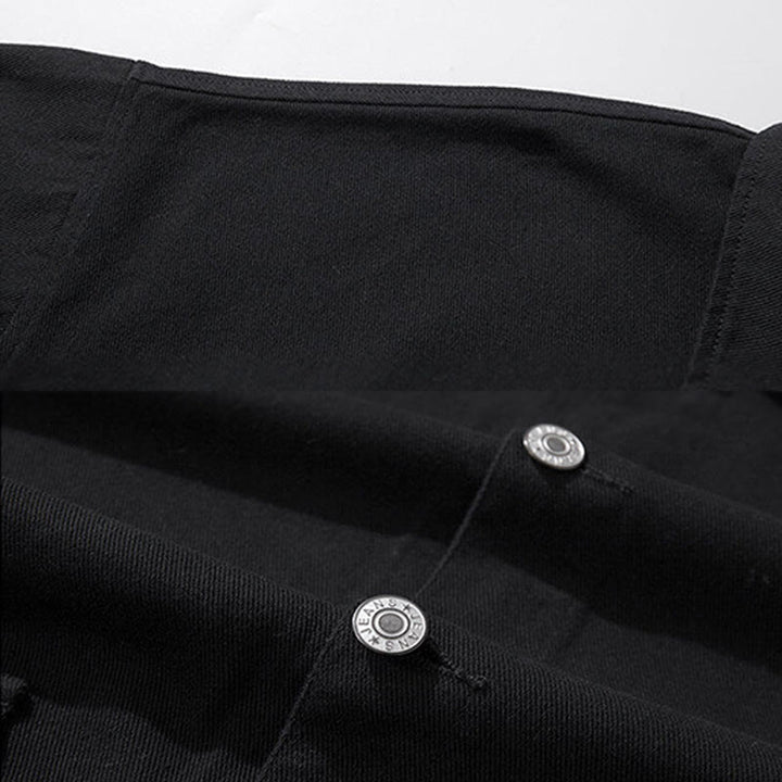 Chaqueta de algodón para hombre, con cuello alto, botones y manga larga, con estampado de Buddha Stones y bolsillos. - image 5
