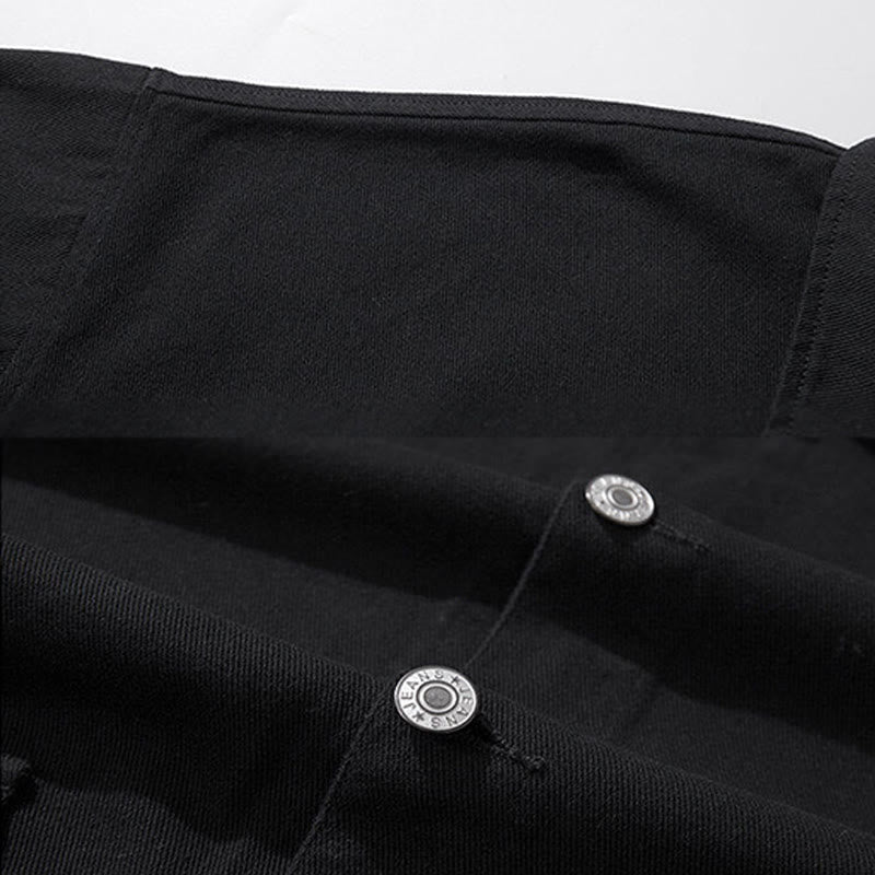 Chaqueta de algodón para hombre, con cuello alto, botones y manga larga, con estampado de Buddha Stones y bolsillos. - image 4