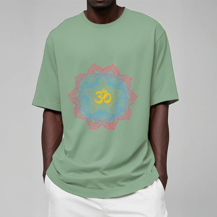 Camiseta con diseño de símbolo OM de mandala en forma de loto y Buddha Stones - image 19