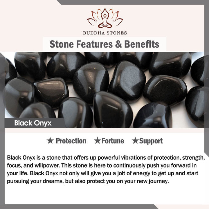 Buddha Stones de la fortuna con diseño de gato negro y ónix negro natural de cerámica. - image 8