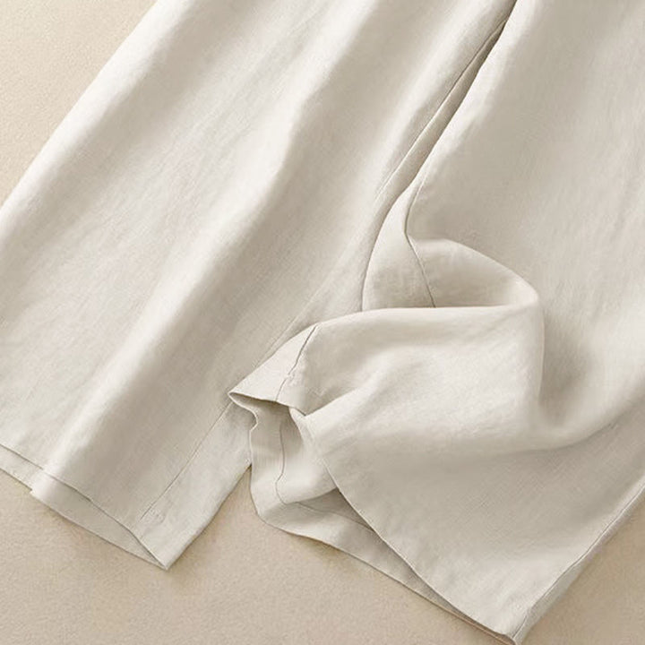 Pantalón capri de pierna ancha para mujer, de color liso, con un botón y bolsillos, estampado de Buddha Stones. - image 19