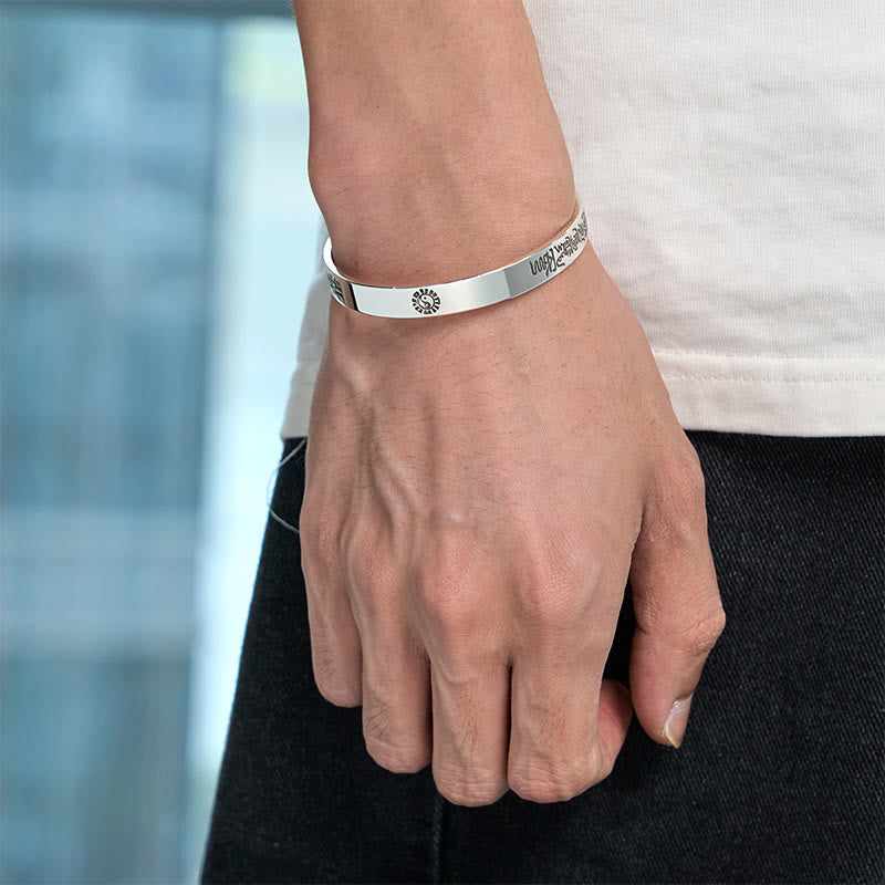 Pulsera de la riqueza con símbolo de mantra Bagua de Buddha Stones, bañada en cobre y plata - image 9