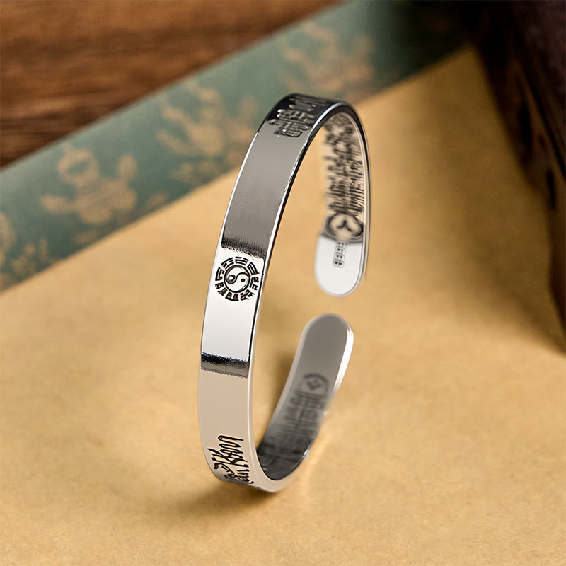 Pulsera de la riqueza con símbolo de mantra Bagua de Buddha Stones, bañada en cobre y plata - image 3