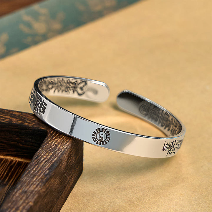Pulsera de la riqueza con símbolo de mantra Bagua de Buddha Stones, bañada en cobre y plata - image 4