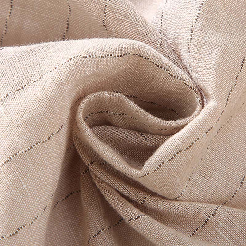 Camisa de manga larga de lino y algodón con estampado a rayas para hombre con traje Tang diario Buddha Stones - image 5