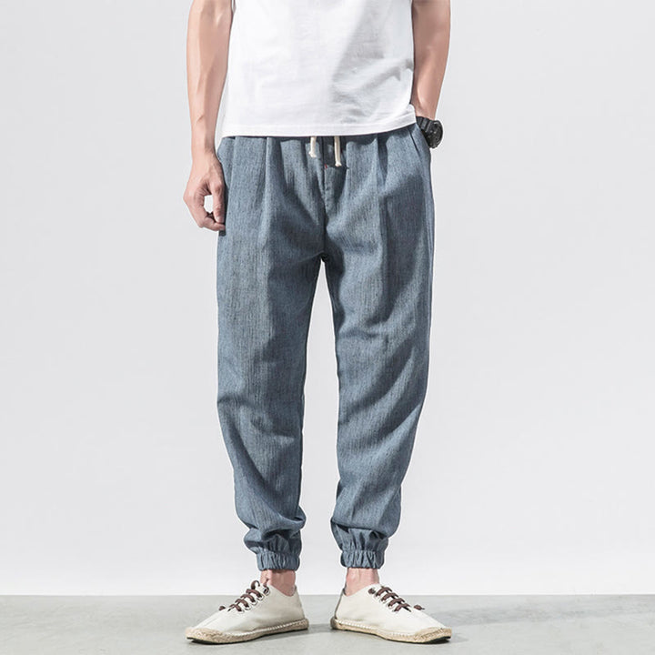 Pantalones de hombre con diseño de Buddha Stones y cordón ajustable con bolsillos - Azul acero - US/UK/AU46, EU56 (5XL) - image 16
