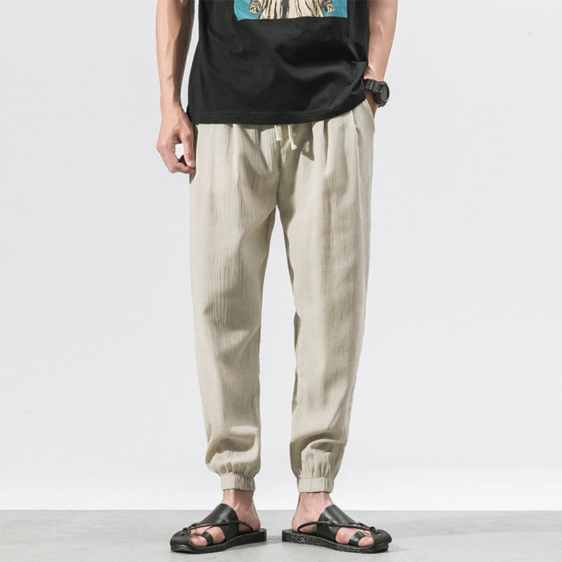Pantalones de hombre con diseño de Buddha Stones y cordón ajustable con bolsillos - Beige - US/UK/AU46, EU56 (5XL) - image 14
