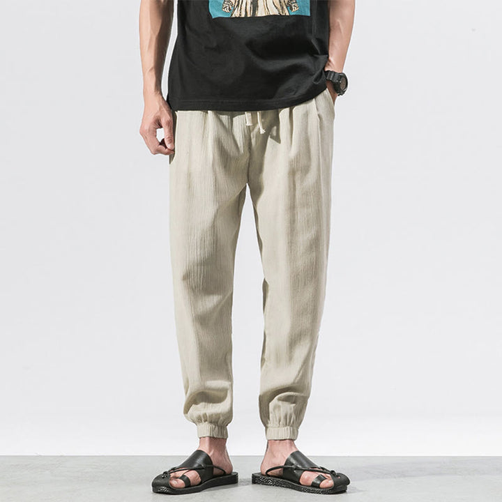 Pantalones de hombre con diseño de Buddha Stones y cordón ajustable con bolsillos - Beige - US/UK/AU46, EU56 (5XL) - image 15