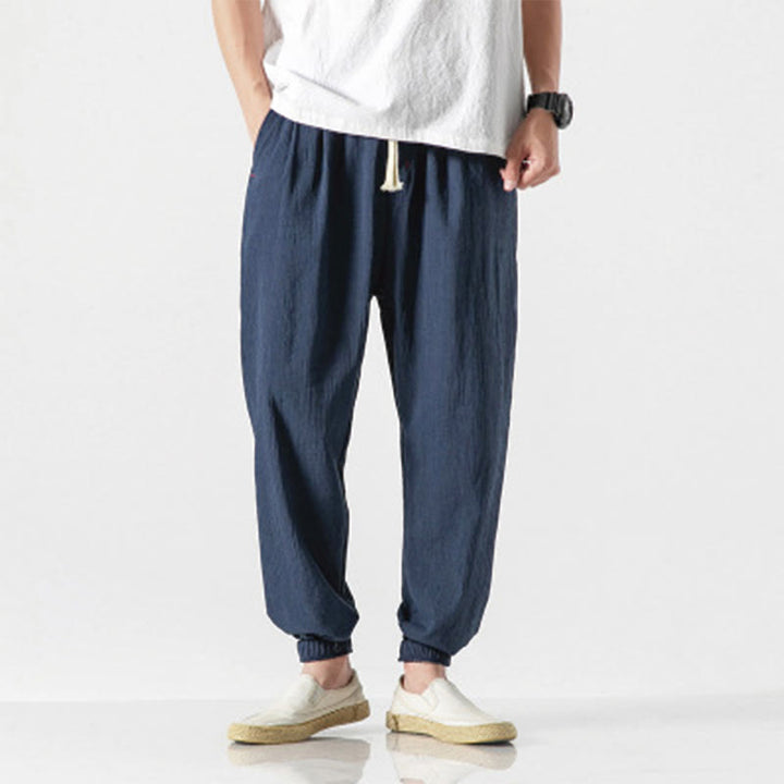 Pantalones de hombre con diseño de Buddha Stones y cordón ajustable con bolsillos - Azul marino - US/UK/AU46, EU56 (5XL) - image 13