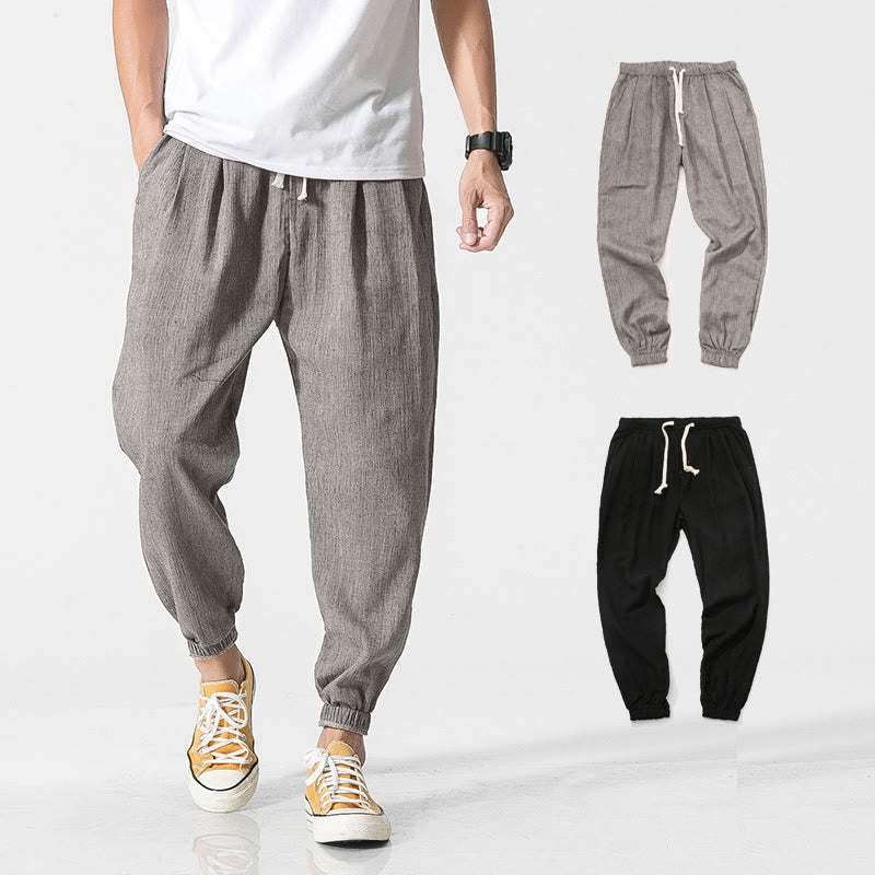 Pantalones de hombre con diseño de Buddha Stones y cordón ajustable con bolsillos - Gris - US/UK/AU46, EU56 (5XL) - image 1