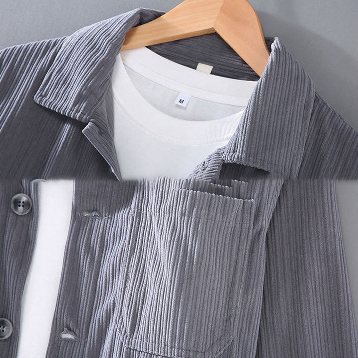 Chaqueta de hombre con solapa de manga larga, botones y bolsillos, con diseño de Buddha Stones otoñales - image 4