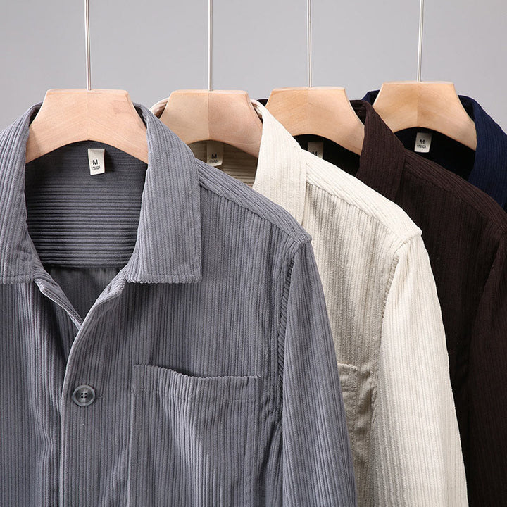 Chaqueta de hombre con solapa de manga larga, botones y bolsillos, con diseño de Buddha Stones otoñales - image 12