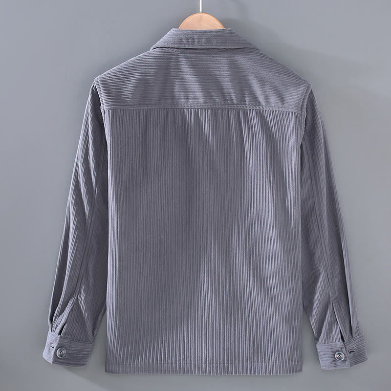 Chaqueta de hombre con solapa de manga larga, botones y bolsillos, con diseño de Buddha Stones otoñales - image 1